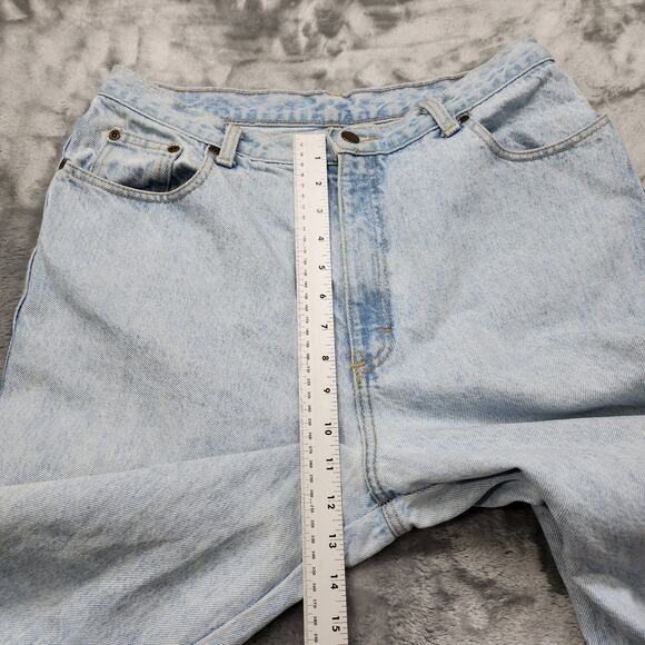 Vintage Zena Jeans Women 8 Blue High Rise Tapered Baggy Light Wash Grunge Skater - Picture 10 of 13